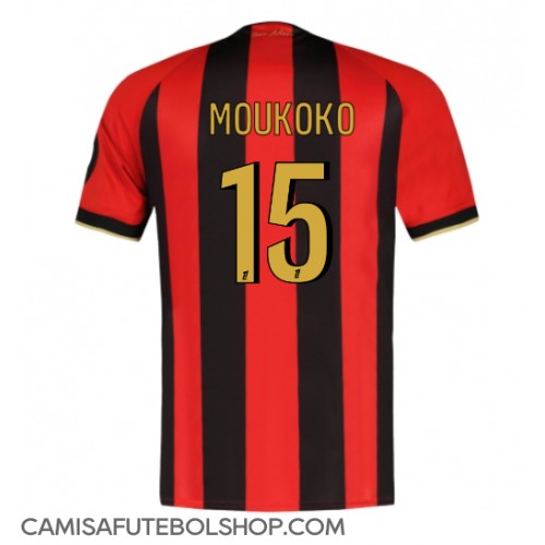 Camisa de time de futebol OGC Nice Youssoufa Moukoko #15 Replicas 1º Equipamento 2024-25 Manga Curta